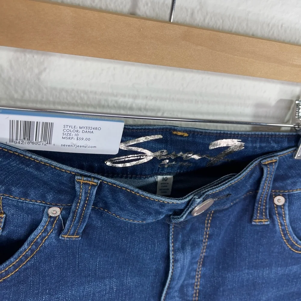 Seven7 Women Weekend Rolled Cuff Stretch Jean Short Color Blue Size 4;6;…
